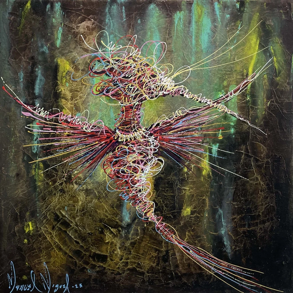 De la serie "Tejidos internos": Colibrí