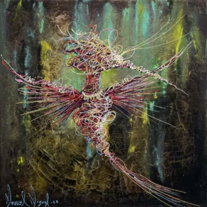 De la serie "Tejidos internos": Colibrí