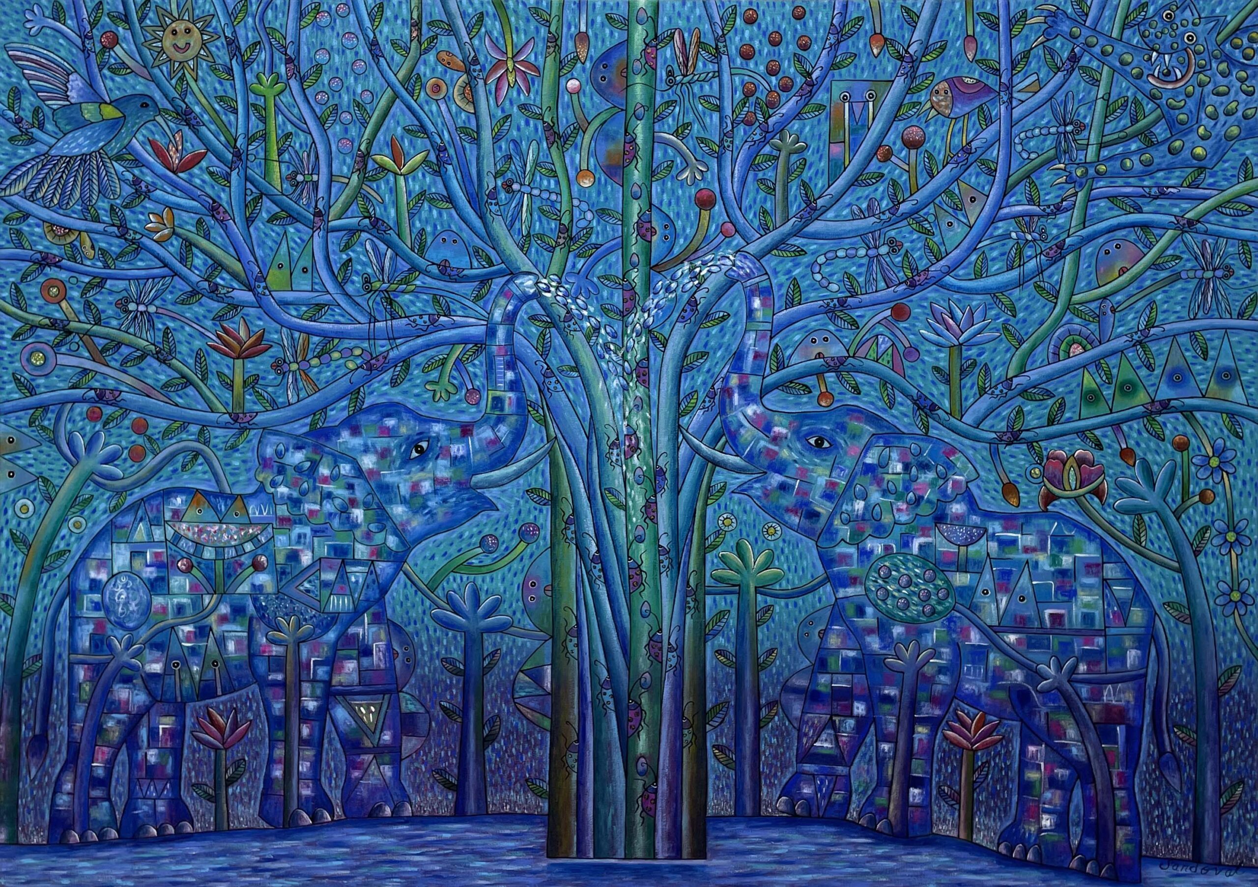 Dando vida – Pintura de María Sandoval