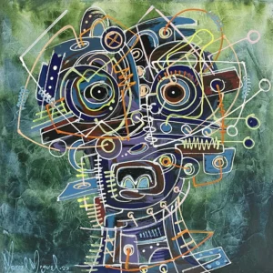 De la serie: Expresiones lineales – Pintura de Manuel Miguel