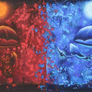 El cortejo – Pintura de Eddy Vaskez