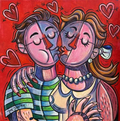 Novios y el beso