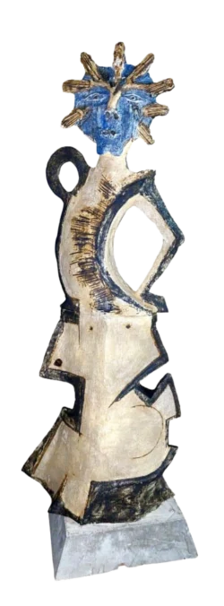 El guardián rostro azul