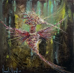 De la serie "Tejidos internos": Colibrí