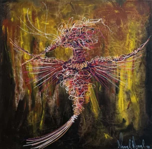 De la serie "Tejidos internos": Colibrí