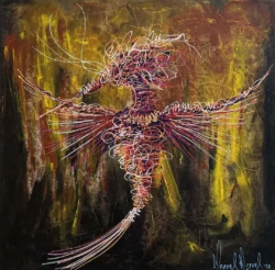 De la serie "Tejidos internos": Colibrí