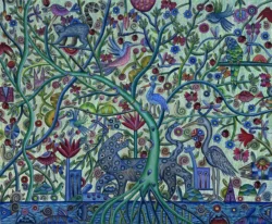 Manglar con jaguar en gris